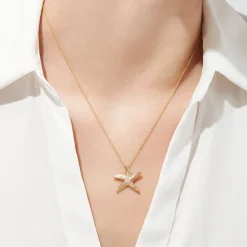 Effy Jewelry Seaside 14K Yellow Gold Diamond Starfish Pendant, 0.13 TCW | Necklaces & Pendants