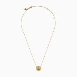 Effy Jewelry Seaside 14K Yellow Gold Diamond Anchor Necklace | Necklaces & Pendants
