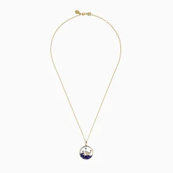 Effy Jewelry Seaside 14K Yellow Gold Lapis, Mother of Pearl, Sapphire and Diamond Pendant | Necklaces & Pendants