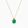 Effy Jewelry Seaside 14K Yellow Gold Malachite and Diamond Turtle Pendant | Necklaces & Pendants