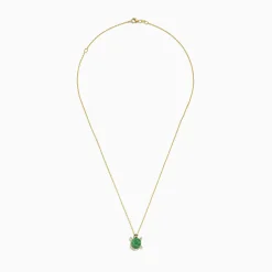 Effy Jewelry Seaside 14K Yellow Gold Malachite and Diamond Turtle Pendant | Necklaces & Pendants