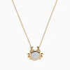 Effy Jewelry Seaside 14K Yellow Gold Mother Of Pearl and Diamond Crab Necklace | Necklaces & Pendants