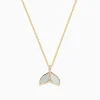 BH Multi Seaside 14K Yellow Gold Mother of Pearl u0026 Diamond Whale Tail Pendant | Necklaces & Pendants