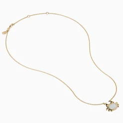 Effy Jewelry Seaside 14K Yellow Gold Mother Of Pearl and Diamond Crab Necklace | Necklaces & Pendants