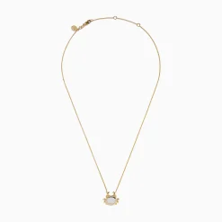 Effy Jewelry Seaside 14K Yellow Gold Mother Of Pearl and Diamond Crab Necklace | Necklaces & Pendants