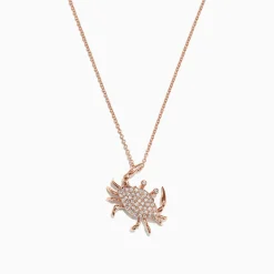 Effy Jewelry Seaside 14K Yellow Gold Pave Diamond Crab Pendant, 0.21 TCW | Necklaces & Pendants