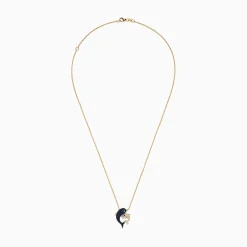 Effy Jewelry Seaside 14K Yellow Gold Sapphire u0026 Diamond Dolphins Pendant, 0.72 TCW | Necklaces & Pendants