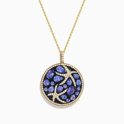 Effy Jewelry Seaside 14K Yellow Gold Tanzanite u0026 Diamond Starfish Pendant | Necklaces & Pendants