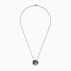 BH Multi Seaside Silver u0026 18K Gold Blue Topaz Starfish Pendant, 4.90 TCW | Necklaces & Pendants