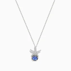 Effy Jewelry 925 Seaside Sterling Silver Diamond and Tanzanite Starfish Pendant | Necklaces & Pendants