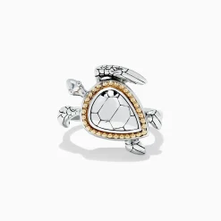 BH MULTI Seaside Sterling Silver and 18K Gold Turtle Ring | Rings