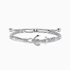 Effy Jewelry Seaside Sterling Silver Braided Chain Diamond Anchor Bolo Bracelet, 0.16 TCW | Bracelets
