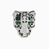 Effy Jewelry Signature 925 Silver Diamond and Emerald Panther Pin | Accessories