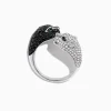 BH Multi Signature 14K Gold Black u0026 White Diamond Double Panther Ring, 1.49 TCW | Rings