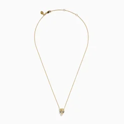 BH Multi Signature 14K Gold Emerald and Diamond Panther Pendant, 0.27 TCW | Necklaces & Pendants
