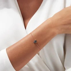 BH Multi Signature 14K Rose Gold Black Diamond u0026 Emerald Bracelet, 0.44 TCW | Bracelets
