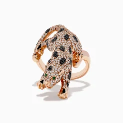 Effy Jewelry Signature 14K Rose Gold Diamond and Emerald Ring, 1.52 TCW | Rings