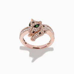 Effy Jewelry Signature 14K Rose Gold Diamond and Tsavorite Ring, 0.72 TCW | Rings