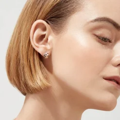 Effy Jewelry Signature 14K Rose Gold Diamond and Tsavorite Stud Earrings, 0.49 TCW | Earrings