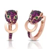 Effy Jewelry Signature 14K Rose Gold Ruby, Black Diamond and Emerald Earrings | Earrings