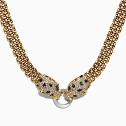 Effy Jewelry Signature 14K 2-Tone Gold Diamond and Emerald Necklace, 1.27 TCW | Necklaces & Pendants