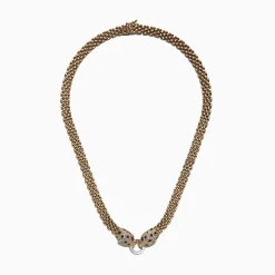 Effy Jewelry Signature 14K 2-Tone Gold Diamond and Emerald Necklace, 1.27 TCW | Necklaces & Pendants