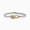 Effy Jewelry Signature 14K Two Tone Gold Diamond and Emerald Panther Bangle | Bracelets