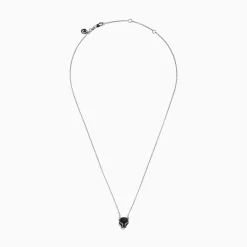 BH Multi Signature 14K White Gold Black Diamond u0026 Emerald Necklace, 0.61 TCW | Necklaces & Pendants