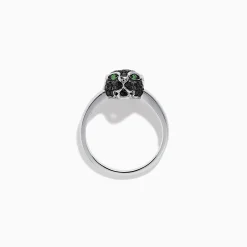 Effy Jewelry Signature 14K White Gold Black Diamond Panther Ring | Rings