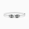 Effy Jewelry Signature 14K White Gold Diamond and Tsavorite Bangle | Bracelets