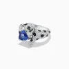 BH Multi Signature 14K White Gold Tanzanite and Diamond Panther Ring, 2.07 TCW | Rings