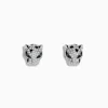 Effy Jewelry Signature 14K White Gold Tsavorite and Diamond Panther Stud Earrings | Earrings