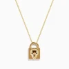 Effy Jewelry Signature 14K Yellow Gold Black Diamond Lock Pendant | Necklaces & Pendants