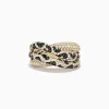 BH Multi Signature 14K Yellow Gold Black Diamond Spot Crossover Ring | Rings