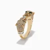Effy Jewelry Signature 14K Yellow Gold Diamond and Emerald Panther Ring | Rings