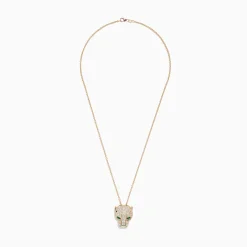 BH Multi Signature 14K Yellow Gold Diamond u0026 Emerald Panther Pendant, 3.23 TCW | Necklaces & Pendants
