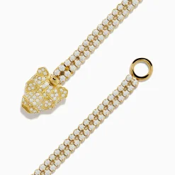 Effy Jewelry Signature 14K Yellow Gold Diamond Tennis Bracelet with Panther Clasp | Bracelets