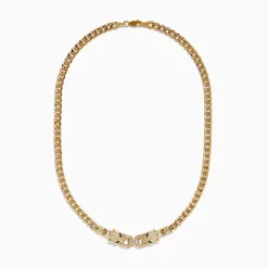 Effy Jewelry Signature 14K Yellow Gold Diamond and Emerald Panther Necklace | Necklaces & Pendants