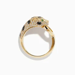 Effy Jewelry Signature 14K Yellow Gold Diamond and Emerald Ring, 0.67 TCW | Rings