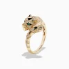 Effy Jewelry Signature 14K Yellow Gold Emerald and Diamond Panther Ring | Rings