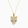 Effy Jewelry Signature 14K Yellow Gold Emerald and Diamond Panther Pendant | Necklaces & Pendants