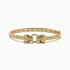 Effy Jewelry Signature 14K Yellow Gold Emerald and Diamond Panther Bangle | Bracelets