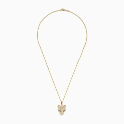 Effy Jewelry Signature 14K Yellow Gold Emerald and Diamond Panther Pendant | Necklaces & Pendants