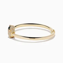 Effy Jewelry Signature 14K Yellow Gold Emerald and Diamond Bangle | Bracelets