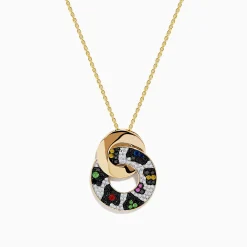 Effy Jewelry Signature 14K Yellow Gold Multi Sapphire Diamond Pendant | Necklaces & Pendants