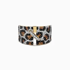 Effy Jewelry Signature 14k Yellow Gold Panther Spot Diamond Ring | Rings