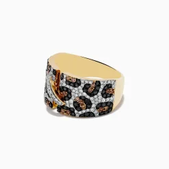 Effy Jewelry Signature 14k Yellow Gold Panther Spot Diamond Ring | Rings