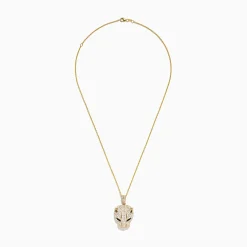 Effy Jewelry Signature 14K Yellow Gold Sapphire and Diamond Panther Pendant | Necklaces & Pendants