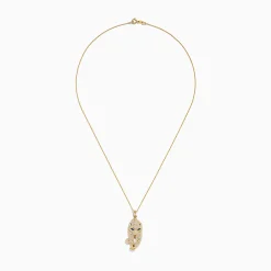 Effy Jewelry Signature 14K Yellow Gold Sapphire and Diamond Panther Necklace | Necklaces & Pendants