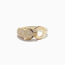 Effy Jewelry Signature 14K Yellow Gold Sapphire and Diamond Panther Ring | Rings